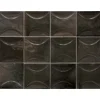 Carrelage mural faïence effet rustique THANGLONG Arco 10x10 cm Black ash - Brillant / Poli - boîte de 0.60 m2-Gioia Materia Best