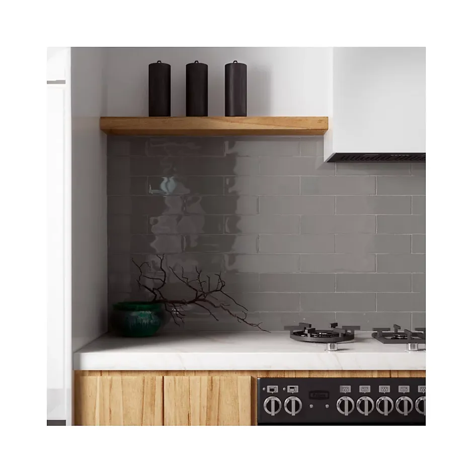 Carrelage mural faïence effet artisanal MASIA 15x7.5 cm Rosso - brillant - - boîte de 0.5 m2-Gioia Materia Clearance