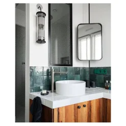 Gioia Materia Carrelage mural faïence effet zellige ARTISAN 13,2x13,2cm et 20x6,5cm 13.2x13.2 cm Graphite - Brillant / Poli - boîte de 1 m2