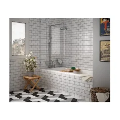 Gioia Materia Carrelage mural faïence effet uni EVOLUTION 15x7.5cm Métro Inverse Noir - Mat - - boîte de 0.50 m2