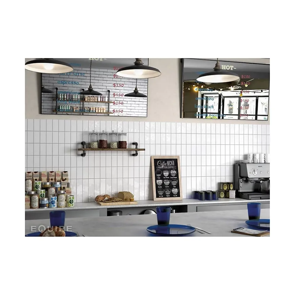 Carrelage mural faïence effet artisanal MASIA 30x7.5 cm Gris oscuro - brillant - - boîte de 1 m2-Gioia Materia Best