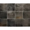 Carrelage mural faïence effet rustique THANGLONG 10x10 cm Black ash - Brillant / Poli - boîte de 0.60 m2-Gioia Materia Sale