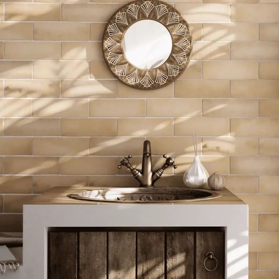 Carrelage mural faience effet zellige MAGMA 13.2x13.2 cm Autumn - - boîte de 1 m2-Gioia Materia