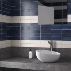 Gioia Materia Carrelage mural faience effet zellige MAGMA 13.2x13.2 cm Sea blue - - boîte de 1 m2