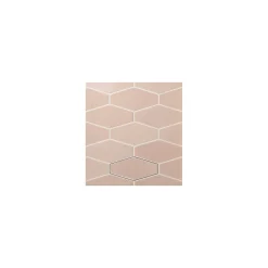 Carrelage mural faience effet graphique BRIXTON Hexagone 20x10 cm Rose - - boîte de 0.50 m2-Gioia Materia Clearance