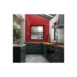 Gioia Materia Carrelage mural faience effet zellige VILLAGE 13.2x6.5 cm Volcanic red - Brillant / Poli - boîte de 0.50 m2