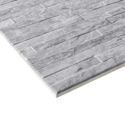 GoodHome Carrelage mural gris décor pierre L.61,5 x l.30,8 cm x ép.8 mm, Shaded Slate