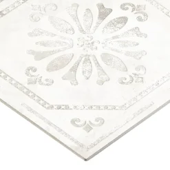 Carrelage mural interieur effet carreau de ciment blanc et béton L.20 x l.20 cm x ép.8,2 mm, Koney-GoodHome Hot