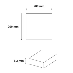 Carrelage mural interieur effet carreau de ciment blanc et béton L.20 x l.20 cm x ép.8,2 mm, Koney-GoodHome Hot