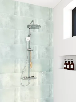 Carrelage mural intérieur effet béton gris L.90 x l.30 cm x ép.8 mm, Pavlos- Outlet