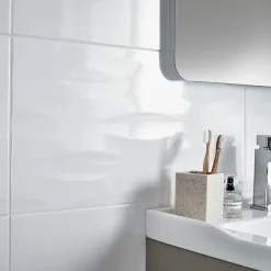 Carrelage mural intérieur blanc brillant L.60 x l.30 cm x ép.9 mm, Perouso-GoodHome Clearance