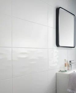 Carrelage mural intérieur blanc brillant L.60 x l.30 cm x ép.9 mm, Perouso-GoodHome Clearance