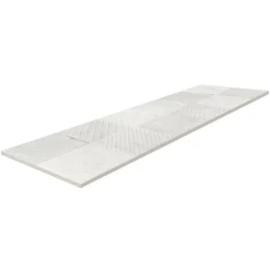 Carrelage mural intérieur effet béton blanc décor carrés texturés L.90 x l.30 cm x ép.8 mm, Pavlos