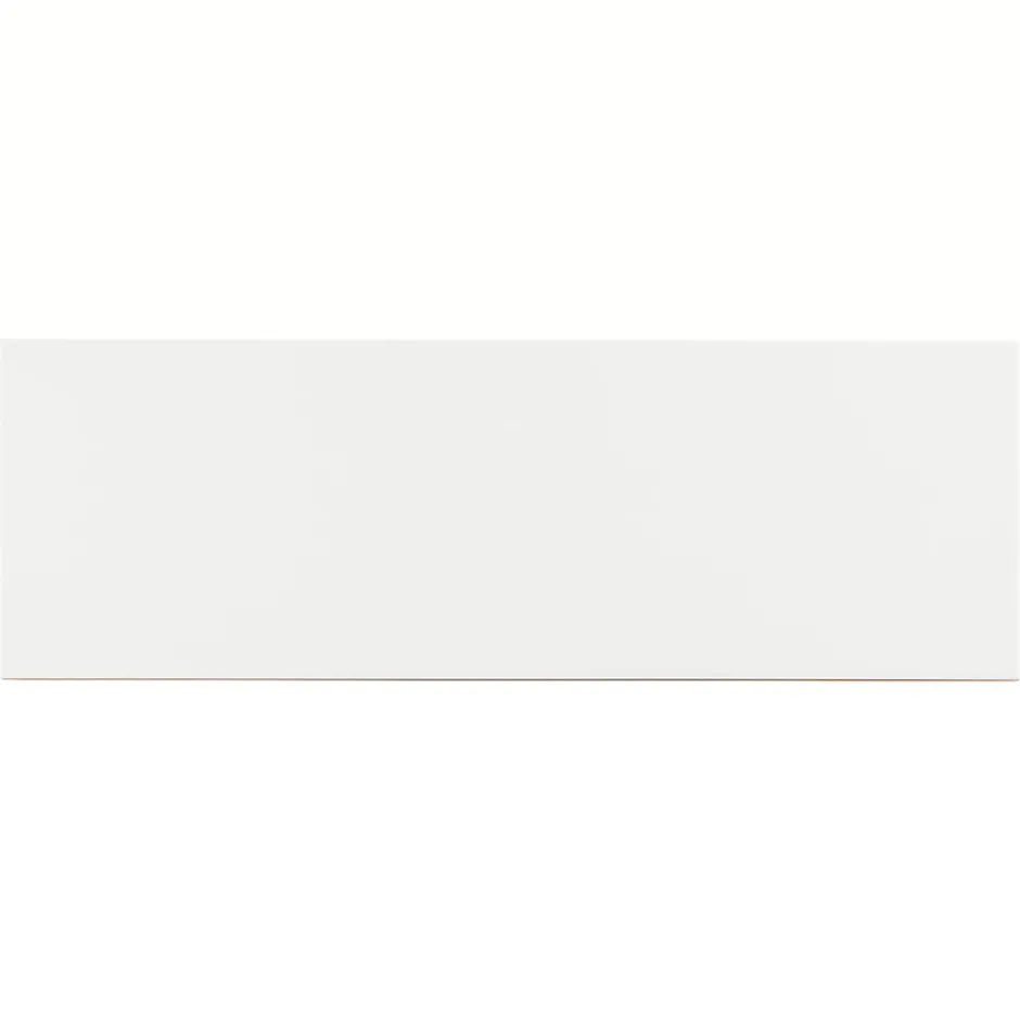 GoodHome Carrelage mural intérieur grès cérame émaillé mat blanc lisse L.60 x l.20 cm x ép.8,3 mm, Plain