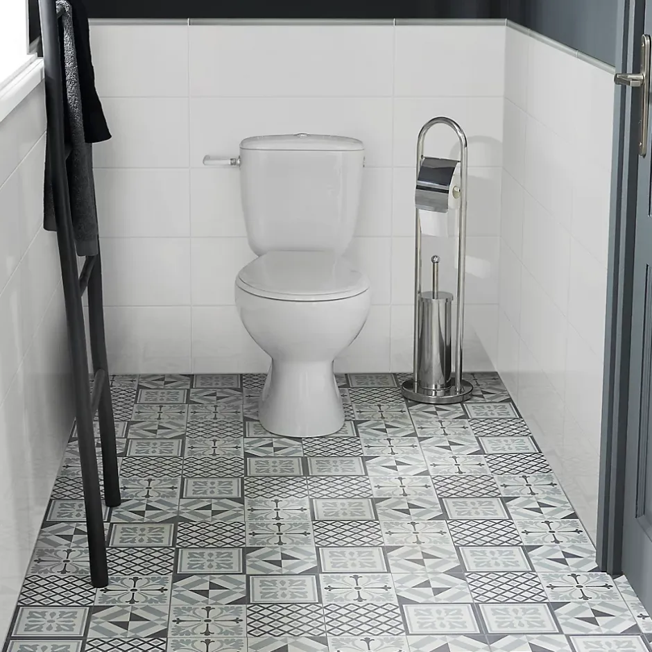 GoodHome Carrelage mural intérieur grès cérame émaillé mat blanc lisse L.60 x l.20 cm x ép.8,3 mm, Plain