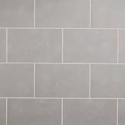 Carrelage mural intérieur effet béton gris clair mat L.40 x l.25 cm x ép.8,8 mm, Cimenti- Hot