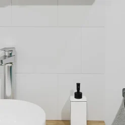 Carrelage mural intérieur blanc brillant L.20 x l.20 cm x ép.6,5 mm, Spezzia