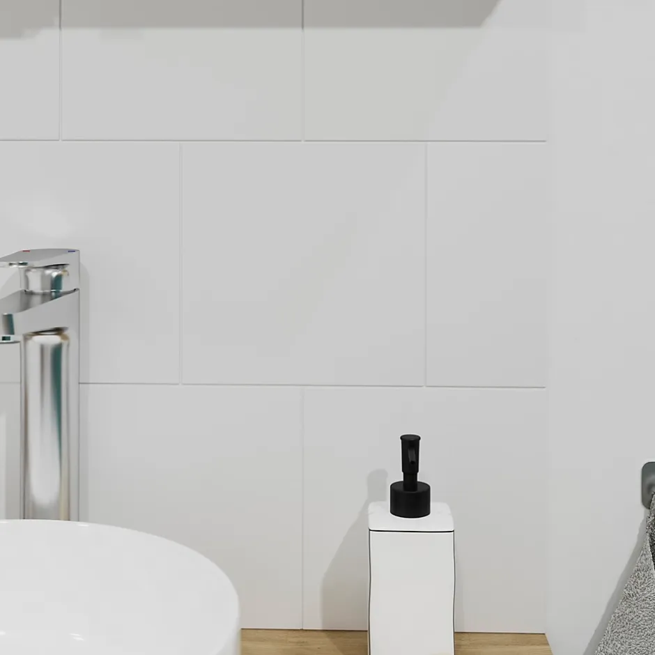 Carrelage mural intérieur blanc brillant L.20 x l.20 cm x ép.6,5 mm, Spezzia