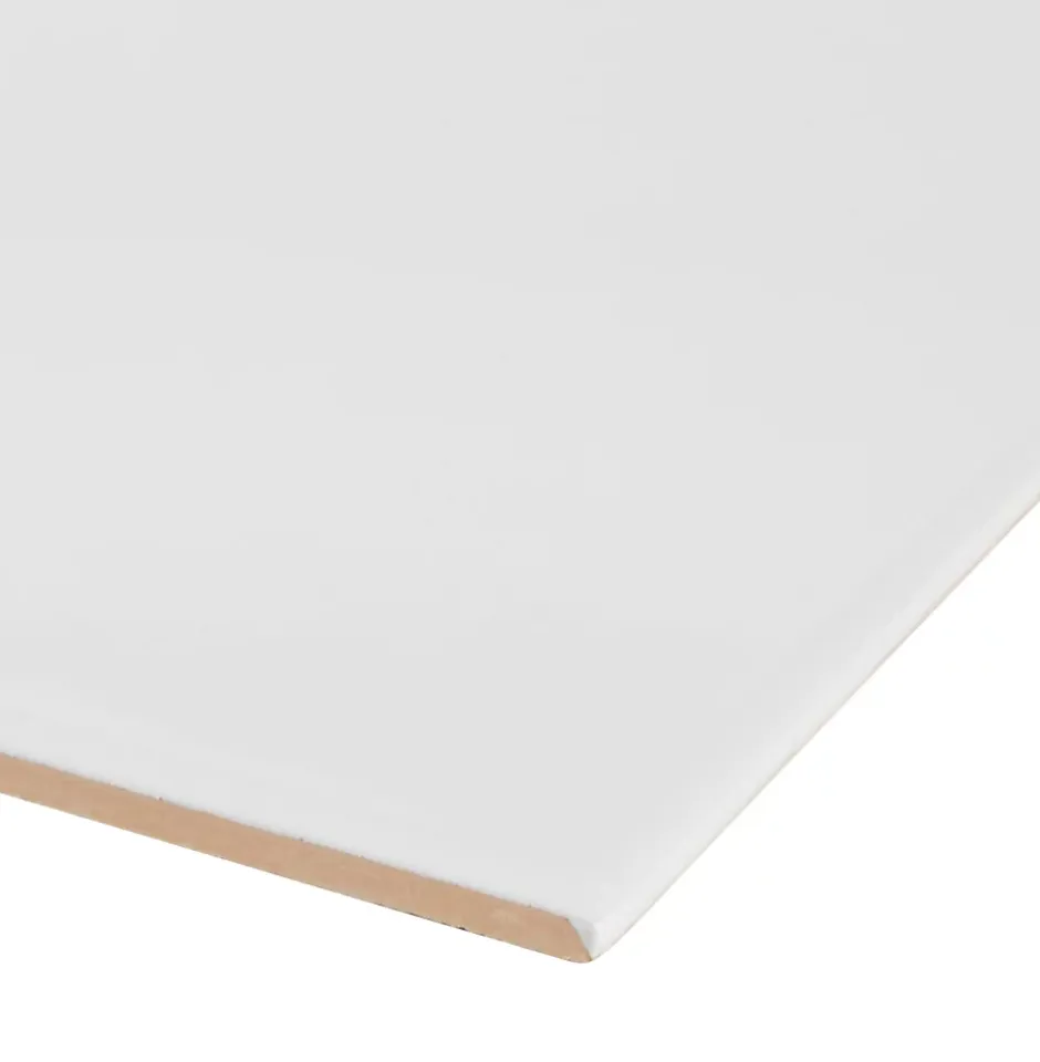 Carrelage mural intérieur blanc brillant L.20 x l.20 cm x ép.6,5 mm, Spezzia