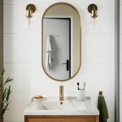 Carrelage mural intérieur blanc brillant à cannelures L.60 x l.30 cm x ép.9 mm, Perouso-GoodHome Online