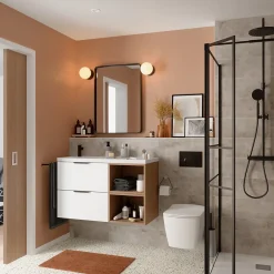 GoodHome Carrelage mural intérieur effet béton gris L.60 x l.20 cm x ép.8,3 mm, Konkrete