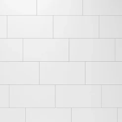 GoodHome Carrelage mural intérieur blanc mat L.60 x l.30 cm x ép.9 mm, Perouso Crizi