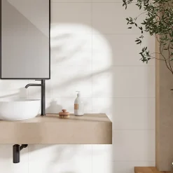 GoodHome Carrelage mural intérieur blanc mat L.60 x l.30 cm x ép.9 mm, Perouso Crizi