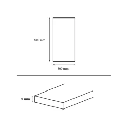 GoodHome Carrelage mural intérieur blanc mat L.60 x l.30 cm x ép.9 mm, Perouso Crizi