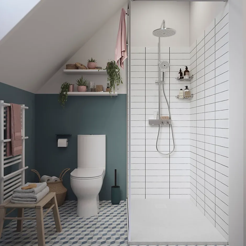 Carrelage mural intérieur blanc brillant effet carreaux anciens L.30,1 x l.7,5 cm x ép.8,5 mm, Vernisse-GoodHome Hot