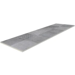 Carrelage mural intérieur effet béton anthracite décor carrés texturés L.90 x l.30 cm x ép.8 mm, Pavlos