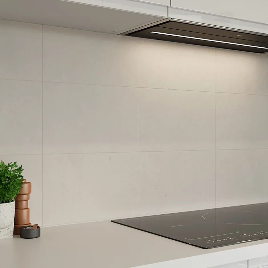 Carrelage mural intérieur effet béton ivoire L.40 x l.25 cm x ép.8,8 mm, Cimenti- Outlet