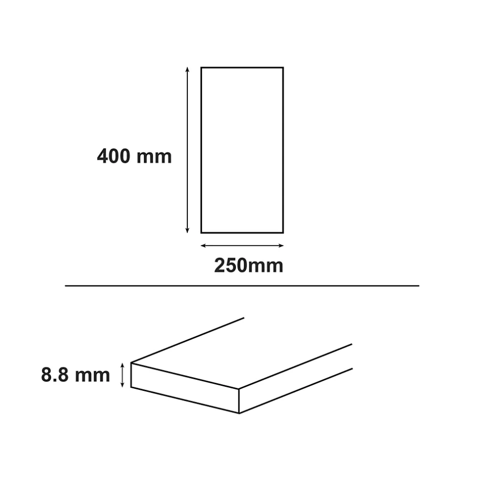Carrelage mural intérieur effet béton ivoire L.40 x l.25 cm x ép.8,8 mm, Cimenti- Outlet