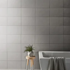 Colours Carrelage mural intérieur effet béton gris mat L.40 x l.25 cm x ép.8,8 mm, Cimenti