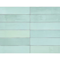 Carrelage mural intérieur/exterieur. Grès cérame Zellige Mint 7x28cm-Lux Mosaic Hot