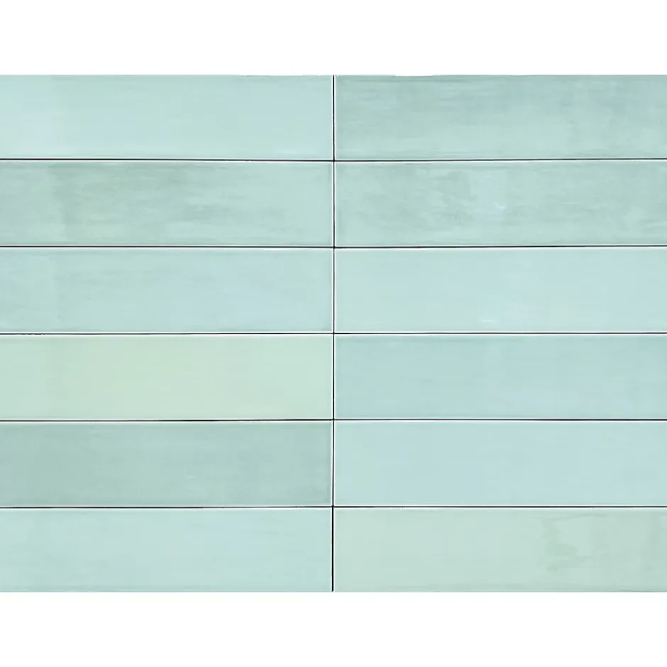 Carrelage mural intérieur/exterieur. Grès cérame Zellige Mint 7x28cm-Lux Mosaic Hot