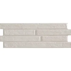 Carrelage Mural Intérieur/Extérieur Grès cérame Premium 15x45 cm Amsterdam White Rectangulaire Effet Brique-Lux Mosaic Hot