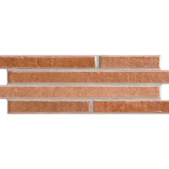 Lux Mosaic Carrelage Mural Intérieur/Extérieur Grès cérame Premium 15x45 cm Amsterdam Cotto Rectangulaire Effet Brique