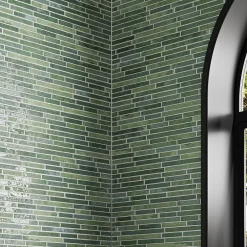 Lux Mosaic Carrelage Mural Intérieur/Extérieur Grès cérame Premium 15x45 cm Harlem Garden Rectangulaire Effet Brique Émailée