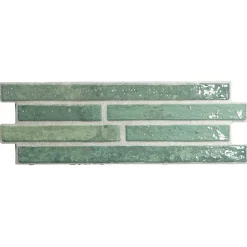 Lux Mosaic Carrelage Mural Intérieur/Extérieur Grès cérame Premium 15x45 cm Harlem Garden Rectangulaire Effet Brique Émailée