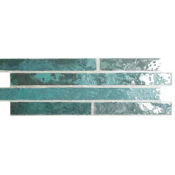 Lux Mosaic Carrelage Mural Intérieur/Extérieur Grès cérame Premium 15x45 cm Harlem Midnight Rectangulaire Effet Brique Émailée