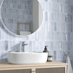 Lux Mosaic Carrelage Mural Mini Metro 5x15cm Premium. Beret Lavander Matt