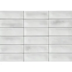 Lux Mosaic Carrelage Mural Mini Metro 5x15cm Premium. Beret White Brillant