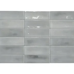 Lux Mosaic Carrelage Mural Mini Metro 5x15cm Premium. Beret Steel Brillant