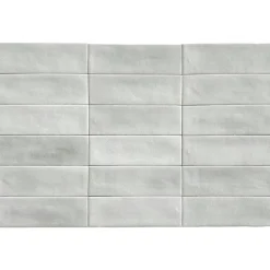 Lux Mosaic Carrelage Mural Mini Metro 5x15cm Premium. Beret Silver Matt