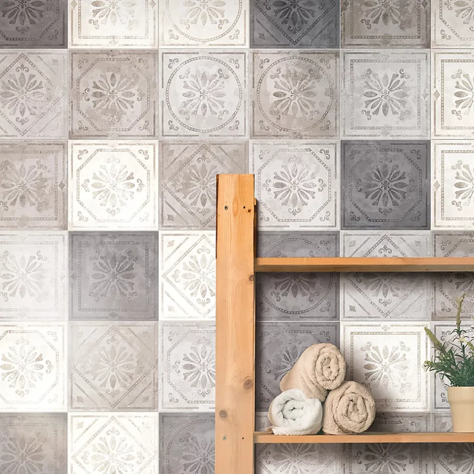 GoodHome Carrelage mural multicolore effet carreaux de ciment L.20 x l.20 cm x ép.8 mm, Koney