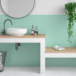 Carrelage Mural Premium Bristol Mint 7,5x30cm-Lux Mosaic Outlet