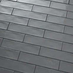 Carrelage mural Vernisse 30,1 x 7,5 cm gris foncé-GoodHome Online