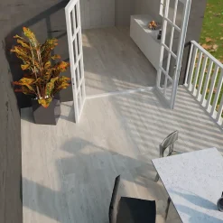 Allocarrelage Carrelage Parquet Antidérapant 20x90 Feel Blanc Extérieur - Paquet de 1,10 m2