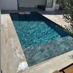 Concept Mosaïque Carrelage Piscine BALI NIGHT 45x65 cm effet pierre