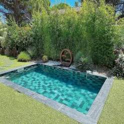Concept Mosaïque Carrelage Piscine GREEN PARADISE 15x15 cm imitation pierre de bali
